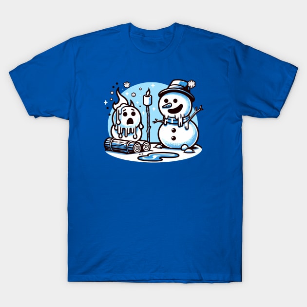 Snowman’s Solitude T-Shirt by Spaksu